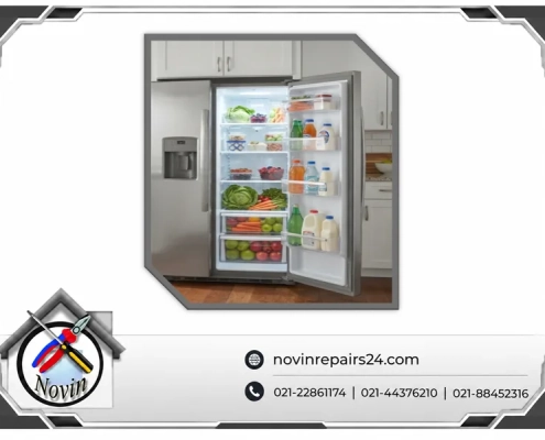 علت یخ زدن مواد غذایی در یخچال ساید جنرال الکتریک