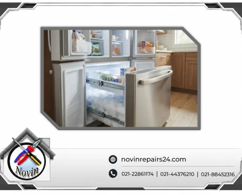 علت یخ زدن زیر کشو فریزر ساید جنرال الکتریک
